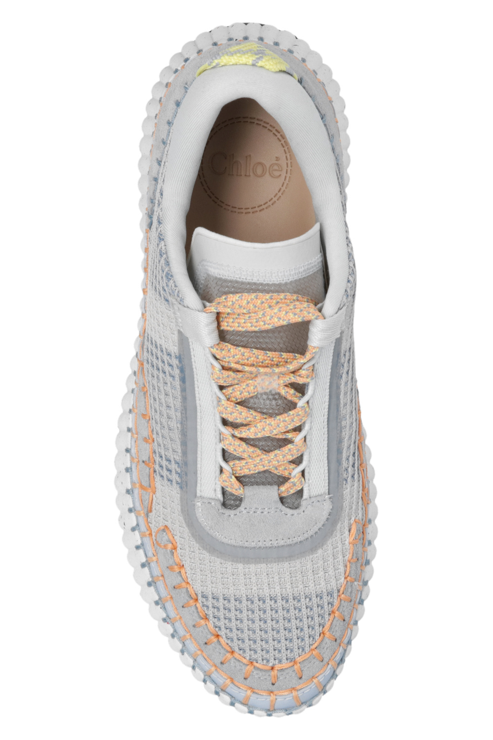 スニーカー NAMA SNEAKERS CHLOÉ Nama embroidered metallic leather and mesh sneakers